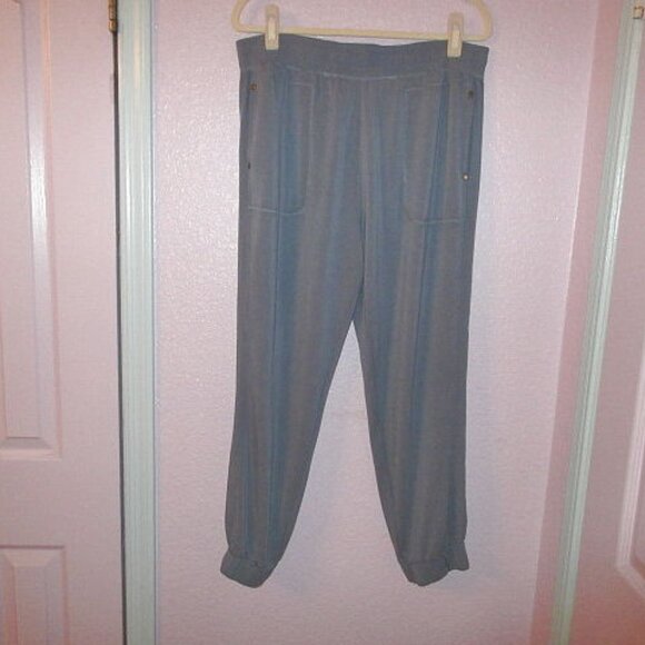Soft Surroundings Siesta Soft Pull On Pants Size L Pockets Jogger Stretch High - Picture 1 of 11